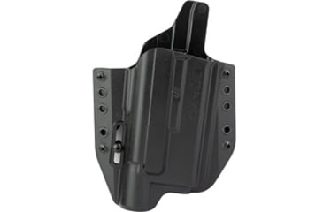 Image of Bravo Concealment OWB BCA Light Bearing Holster W/1.5 in Belt Loops, Glock 19, 19X, 23, 32, 45 W/SureFire X300, Right Hand, Polymer, Black, BC30-1005