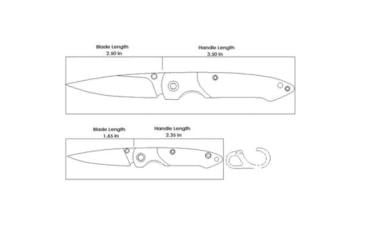 Image of Brighten Blades Gold Keychain Not So Heavy Metal Knife, 1.625in, 8Cr13MoV Stainless Steel, Drop Point, BB-134