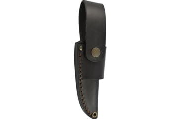Image of Brisa Bobtail 80 Green Micarta Fixed Blade Knife, 6.75in Overall, 3in Satin Sandvik 12C27 SS Blade, Scandi Grind Blade, Green Yute Micarta Handle, Brass Rivet And Lanyard Tube, Brown Leather Belt Sheath, 9957