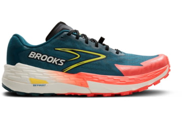 Image of Brooks Catamount 4 Trailrunning Shoes - Mens, Legion Blue/Celestial/Flame, 11.0 US/Medium, 1104411D407.110