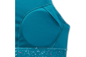Image of Brooks Drive 3 Pocket Run Bra - Womens, Lagoon Speckle Print, 38AB, 350080464.038AB