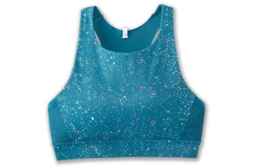 Image of Brooks Drive 3 Pocket Run Bra - Womens, Lagoon Speckle Print, 38AB, 350080464.038AB