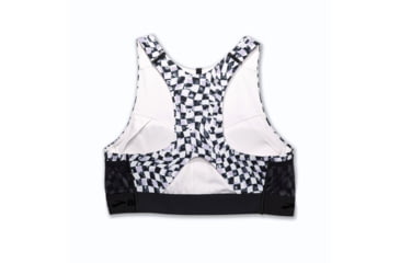 Image of Brooks Drive 3 Pocket Run Bra - Womens, Speed Check B/W, 34AB, 350080004.034AB