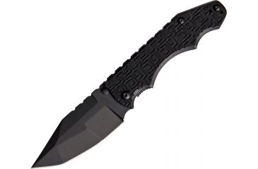 Image of Brous Blades Triple Threat Folding Knife, 3.5in, Black D2 Tool Steel Blade, Black G10 Handle BRB4