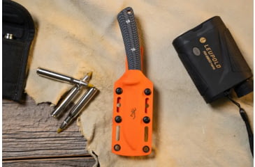 Image of Browning Back Country Fixed Blade Knife, 3.5in, D2 High Carbon Steel, Drop Point, G10 Handle, Blaze, 3220522