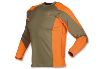 Image of Browning NTS Upland Shirt, Khaki/Blaze, 2XL 3011820105