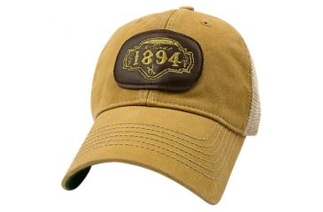 Image of Brunton Yellow Trucker Hat With 1894 Leather Patch Hat1894