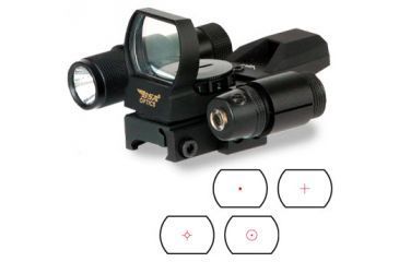 Image of BSA Optics Panoramic Green &amp; Red Laser / Light Combo Red Dot Sight