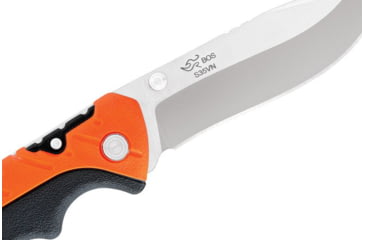 Image of Buck Knives 659 Pursuit Pro Large Folding Knife, 3.6in S35VN Satin Drop Point, Versaflex Orange/Black Handle, 12754