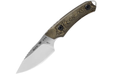 Image of Buck Knives 662 Alpha Scout Pro Richlite Knife, 6.63in Overall, 2.88in, S35VN, Satin Drop Point Blade, Richlite Handle, Leather Sheath, 13463
