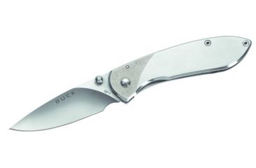 Image of Buck Knives Nobleman Folding Knife, 2.63 in, Steel, Drop Point, Stainless Steel, Steel Handle, 0327SSSB/5834