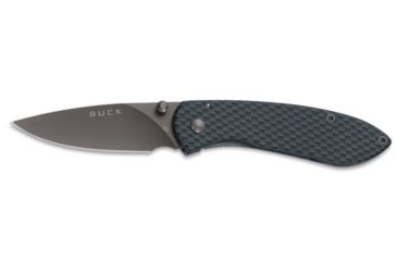 Image of Buck Knives Nobleman Folding Knife, 2.63 in, Steel, Drop Point Blade, Carbon Fiber, Carbon Handle, 0327CFSB/3086