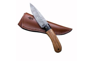 Image of BucknBear Drop Point Utility Hunter Fixed Knife, Silver Blade, NSN N BNB142107