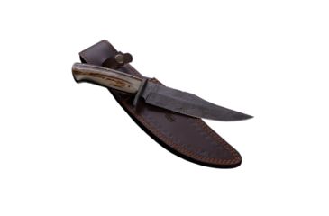 Image of BucknBear Kings Stag Bowie Fixed Knife, Silver Blade, NSN N BNB123213