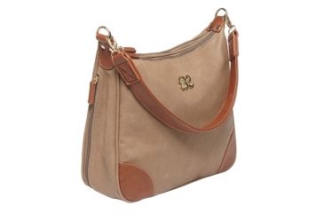 Image of Bulldog Cases &amp; Vaults Hobo Series Concealed Carry Purse Taupe With Tan Trim
