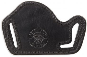 Image of Bulldog Cases &amp; Vaults Lay Flat Leather Belt Slide Holster,Small/Medium Frame Autos, Black, Right Hand LF-S/M