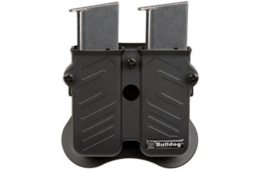 Image of Bulldog Cases &amp; Vaults Max Multi-Fit Polymer Double Magazine Holder, Fits most semi-automatic single and double stack magazines, Black, MX-M