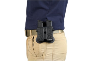 Image of Bulldog Cases &amp; Vaults Max Multi-Fit Polymer Double Magazine Holder, Fits most semi-automatic single and double stack magazines, Black, MX-M