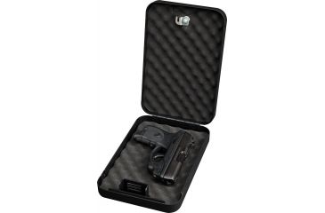 Image of Bulldog Cases &amp; Vaults Personal safe w/ key lock &amp; security cable - Blk, Exterior size 9.5in. x 6.5in. x 2in. BD1121