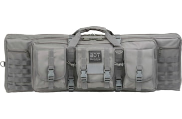 Image of Bulldog Cases &amp; Vaults Deluxe 36in Single Tactical Rifle Case w/ Backpack Straps, Seal Gray, BDT35-36SG