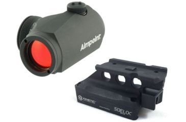 Image of Aimpoint Micro H-1 4 MOA Waterproof Red Dot Scope w/ Kinetic Development Group SIDELOK Aimpoint Micro Mount 12526-KIT1
