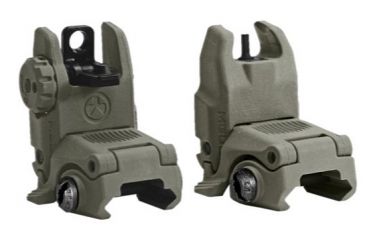 Image of Magpul MBUS Front and Rear Flip Sights Set, OD Green MPIMAG247OD-KIT1