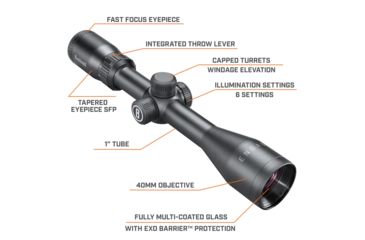 Image of Bushnell Engage 3-9x40mm Rifle Scope, 1 inch Tube, Illuninated Multi-X Reticle, Black, RE3940BS9