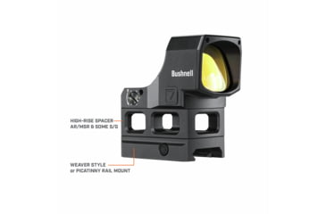 Image of Bushnell RXM-300 1x28mm Reflex Red Dot Sights, 4 MOA Red Dot Reticle, Black, RXM300
