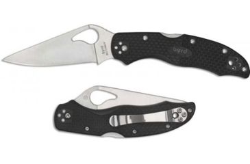 Image of Byrd by Spyderco Harrier 2 Folding Knife, 3.36 in, Plain Blade, Black FRN Handle, BY01PBK2