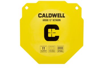 Image of Caldwell AR500 Targets, 13in Octagon, Yellow, 1116695