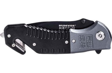 Image of Campco Humvee Recon Folding, Plain/Serrated, Black Stainless Steel Blade, Black/Gray Handle, 167696