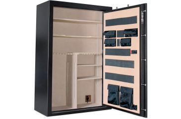 Image of Cannon Safe Armory A64 80 Gun Safe, 72x48x30in - Hammertone Black/Chrome A64-H1FDC-13