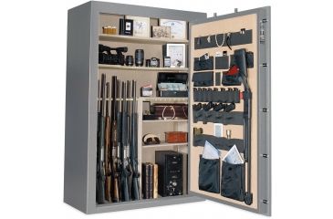 Image of Cannon Safe Armory A64 80 Gun Safe, 72x48x30in - Hammertone Gray/Chrome A64-H2FDC-13