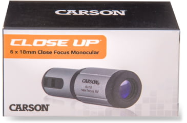 Image of Carson CloseUp 6x18 Close-Focus Portable Monocular, Gray/Black CF-618