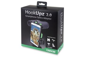 Image of Carson HookUpz 2.0 Smartphone Optics Adapter w/ Case, Black, 4 x 1.75 x 4.5 IS-200