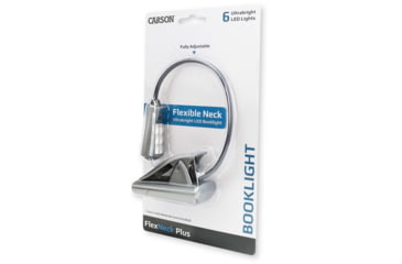 Image of Carson Ultra-Bright Fully Adjustable 6 LED Book Light, Grey FL-66