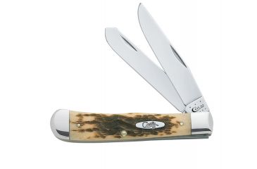 Image of Case 6254 CV Amber Bone Trapper, Clip and Spey Blades 00163