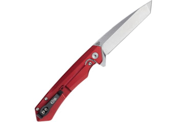 Image of Case Kinzua Folding Knife, 4.75in Closed, S35VN, 3.75in Stonewash Tanto Blade, Red Aluminum Handle, 64664