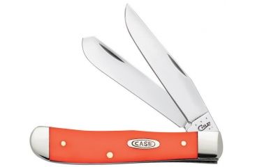 Image of Case Smooth Orange Synthetic Handle Knife, Trapper Blade, 4254 SS 80500