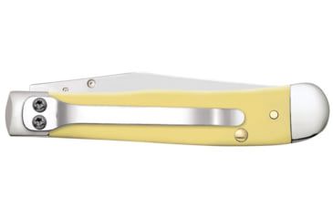 Image of Case Kickstart TrapperLock Folding Knife, 4.13 in, Tru-Sharp Surgical Steel, Yellow Synthetic Handle, 81094