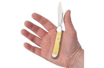 Image of Case Mini CopperLock Folding Knife, 3.63 in, Chrome Vanadium Steel, Yellow Synthetic Handle, 30116