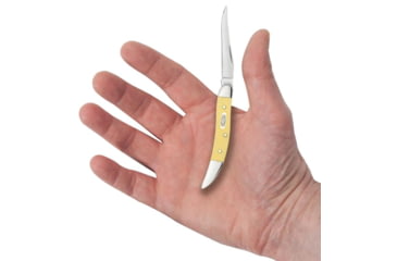 Image of Case Small Texas Toothpick Folding Knife, 3 in, Tru-Sharp Surgical Steel, Yellow Synthetic Handle, 81095