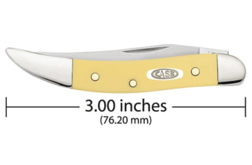 Image of Case Small Texas Toothpick Folding Knife, 3 in, Tru-Sharp Surgical Steel, Yellow Synthetic Handle, 81095