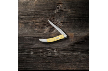 Image of Case Small Texas Toothpick Folding Knife, 3 in, Tru-Sharp Surgical Steel, Yellow Synthetic Handle, 81095