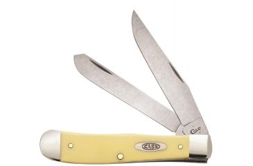 Image of Case Trapper Folding Knife with Yellow Synthetic Handle, 3254C CV, w/Clip, 30114
