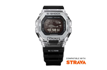 Image of Casio G-Shock Mens Digital G-Glide w/Bluetooth Connect, 51 mm Case Diameter, Stainless Steel, Black, Bio-based Resin, GBX-100S-1CR