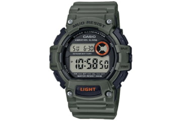 Image of Casio Outdoor Digital MUD Resistant Resin Watch - Mens, Green, One Size, TRT110H-3AV