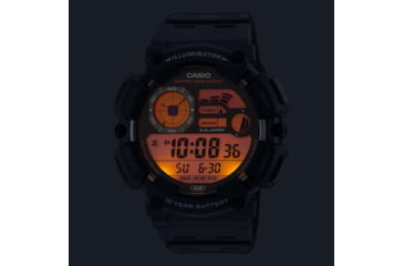 Image of Casio Outdoor Fishing Timer Digital Watch w/Dual Time, Moon Graph, Stopwatch, 3 Alarms, 10-Year Battery Life - Mens, Black, One Size, WS-1500H-1AV