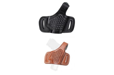 Image of Cebeci Arms CZ Leather Half Pancake Holster Basketweave 20955, Black, Tan