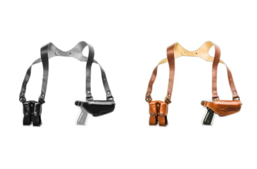 Image of Cebeci Arms FNH Leather Horizontal Shoulder Holster LHS 21020, Black, Tan